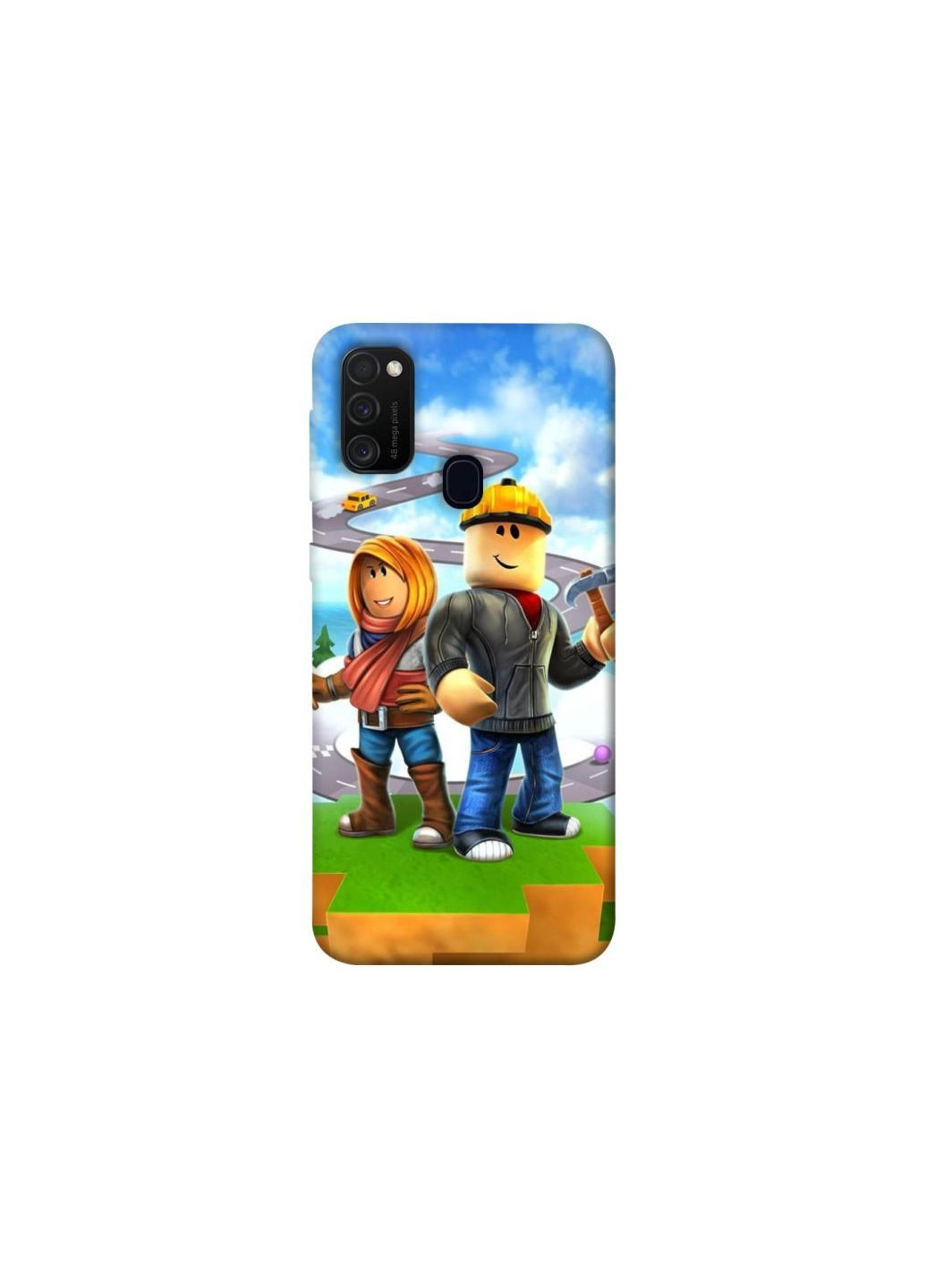 Чохол на Samsung Galaxy M21 Roblox Builder Adventure Frontalka (355328847)