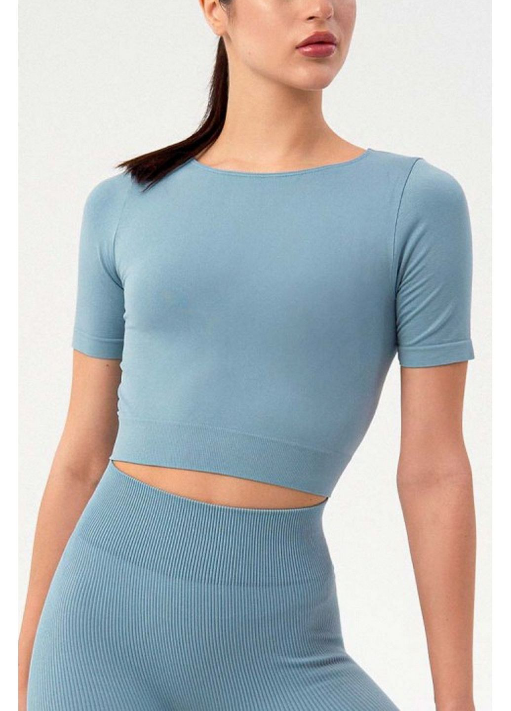 Топ бесшовный с короткими рукавами Crop T-Shirt Giulia — 356567045