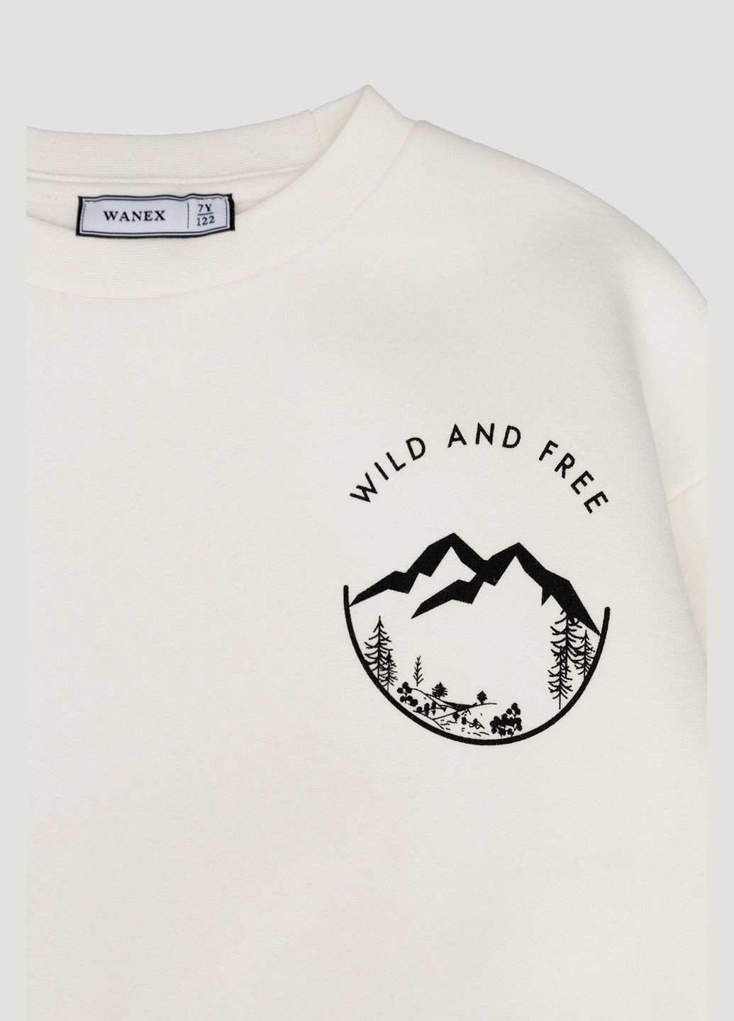 Wanex свитшот для девочки цвет белый cb-00252769 белый футер