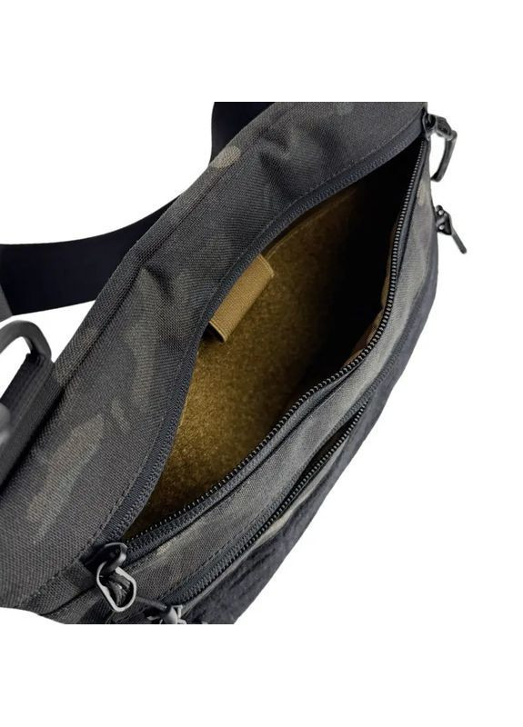 Мужская сумка через плечо, RoKit Multicam Black M с патч панелью, Мужская сумка через плечо под патчи. HardKIT 9377223-HK (370140812)