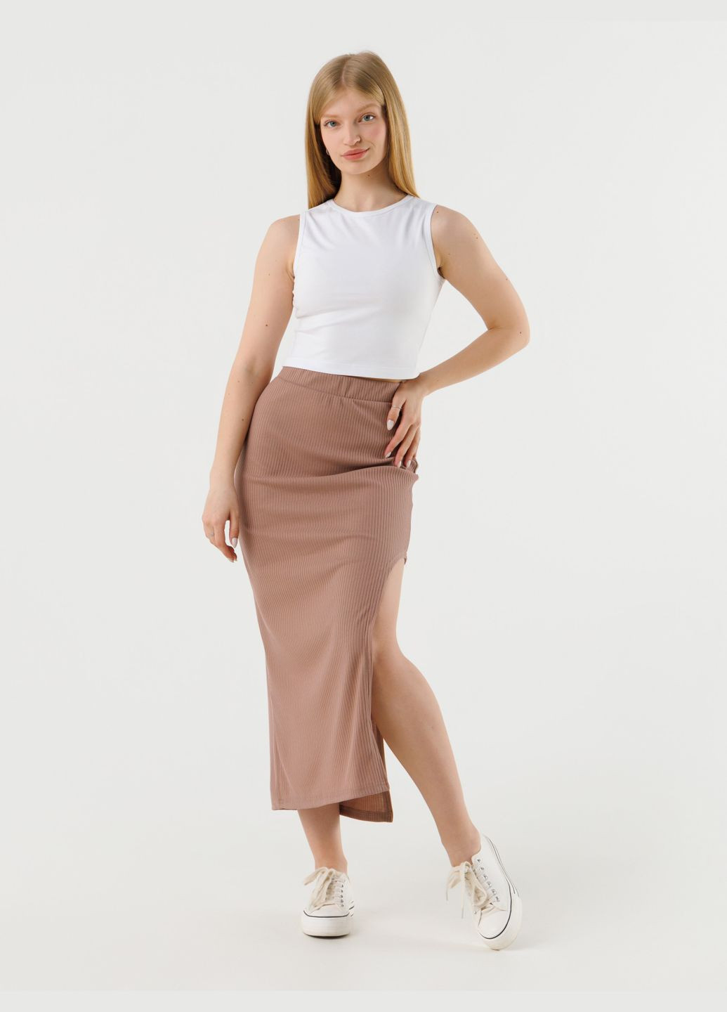 Топ однотонный женский WBC02380 Белый shop (2000990547897) LAWA (362704096)