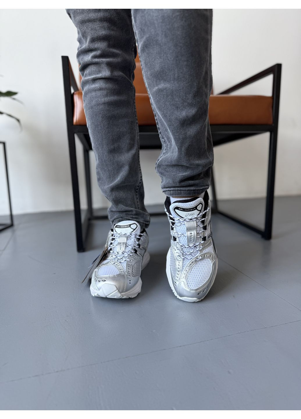 Черные демисезонные кроссовки мужские asics gel-nimbus 10.1 white black асикс гель нимбус 10.1 No Brand