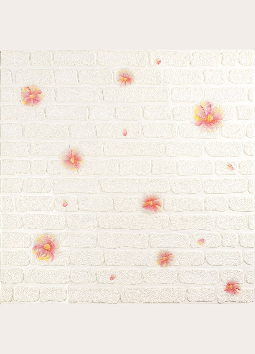 Панель стінова 3D 700х770х4мм рожеві квіти (D) SW-00001978 Sticker Wall (298284571)