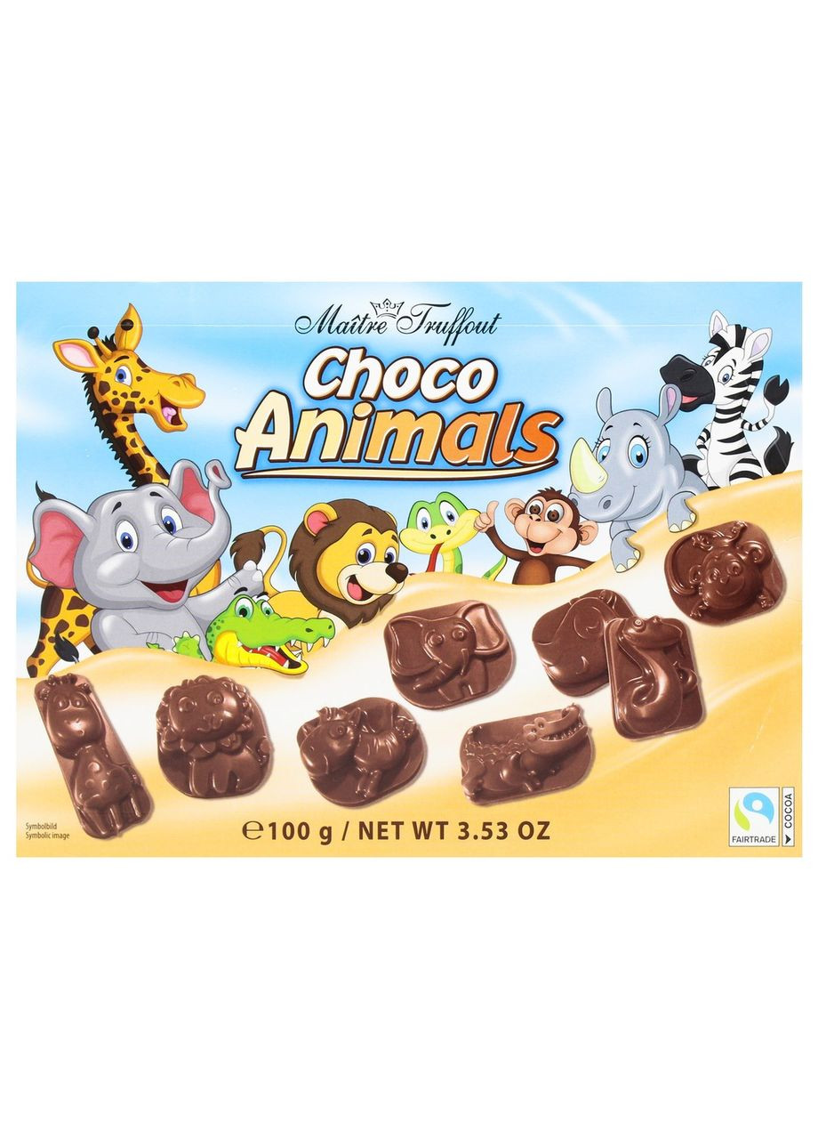 Цукерки шоколадні Choco Animals 100 г Maitre Truffout (330133248)