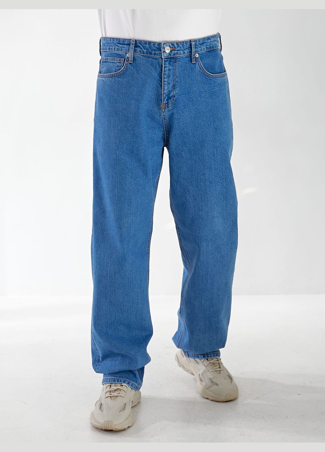 Синие демисезонные свободные джинсы debbie loose мужские светло-синего цвета 33030 Fashion