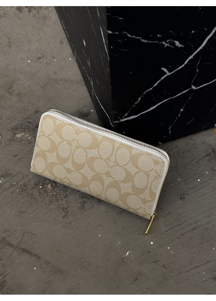 Женский кошелек молочный на много отделений большой No Brand (369935130)