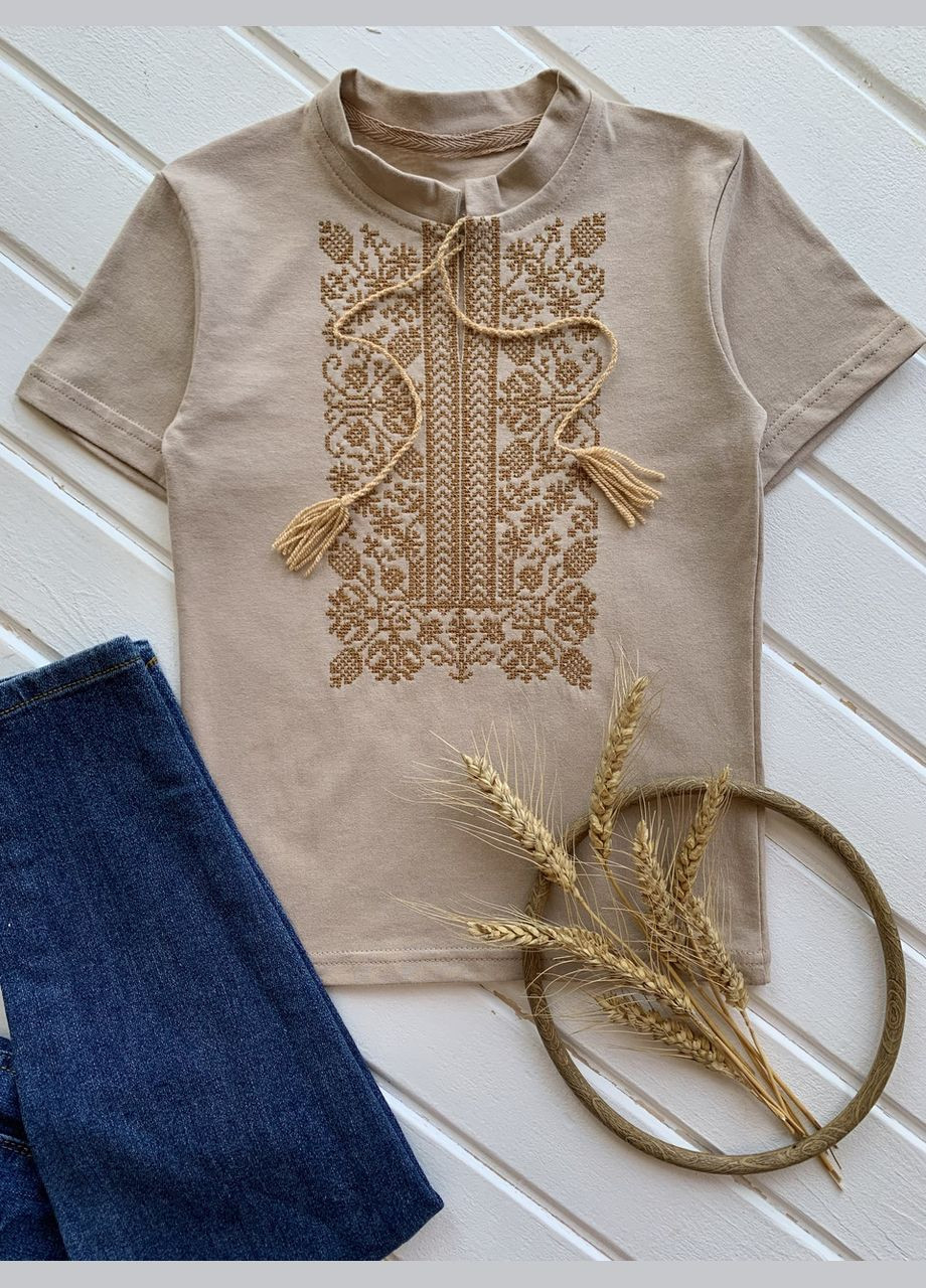 Футболка вишиванка дитяча для хлопчика моко, вишиванка короткий рукав для хлопчика, No Brand (341327709)