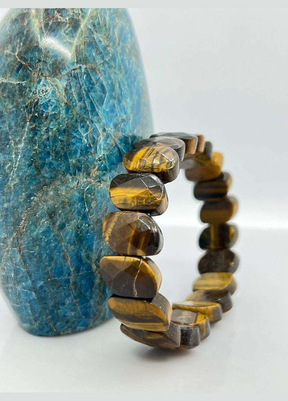 Браслет тигрове око 16х11 мм 20 см No Brand (301027603)