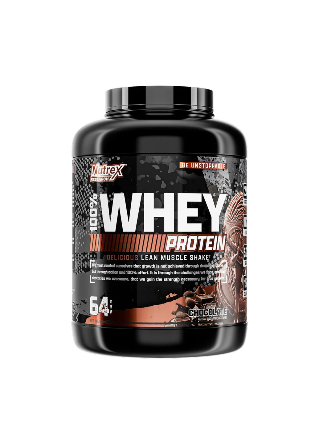 100% Whey Protein 2265g Chocolate від бренду преміум сироватковий білок для нарощування м'язів спортивне харчування Nutrex (368979386)