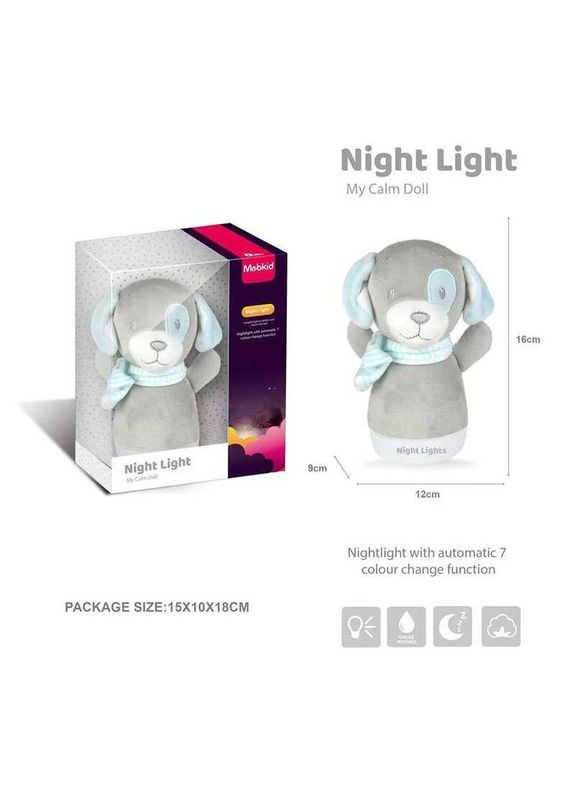 Ночник MBQ 664-9 A (72) Щенок, подсветка, высота 16 см, в коробке China 145939 (367854148)