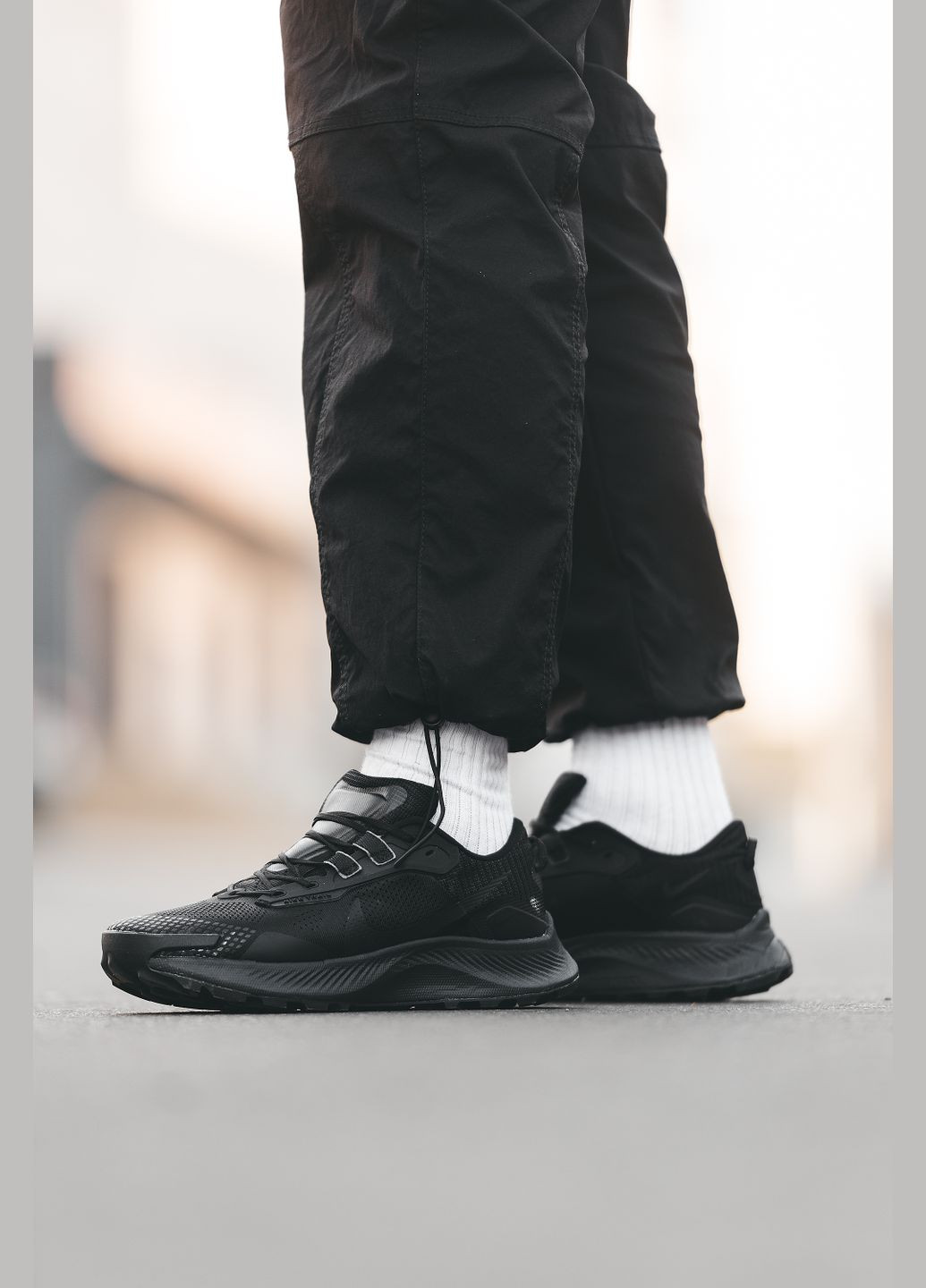 Чорні Осінні кросівки чоловічі Nike Pegasus Trail 3