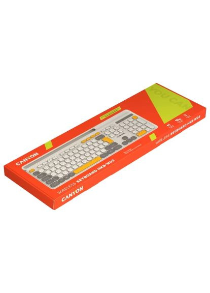 Клавіатура Canyon (CNS-HKBW03BG) VAG HKB-W03 Wireless UA Beige (357490424)