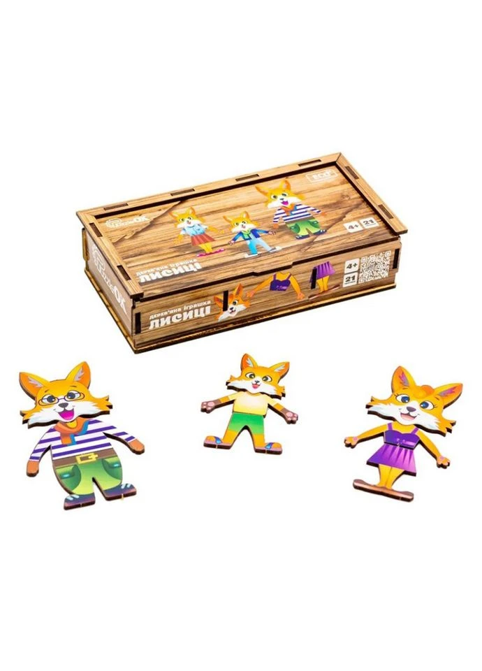 Деревянная настольная игра Лисички Puz-42121 PuzzleOK (335004684)