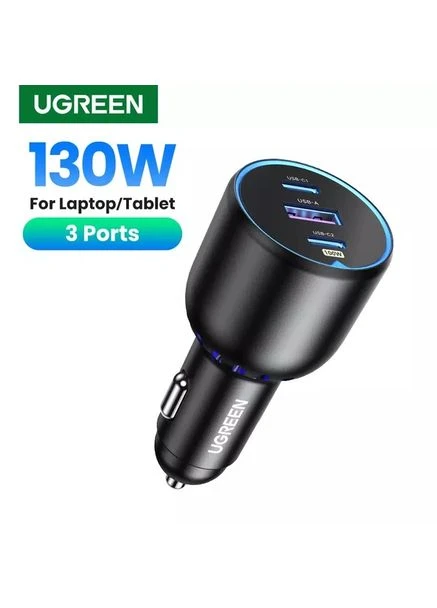 Автомобільний зарядний 130W 2C+U black CD293 P/N: 90413 Ugreen (361056058)