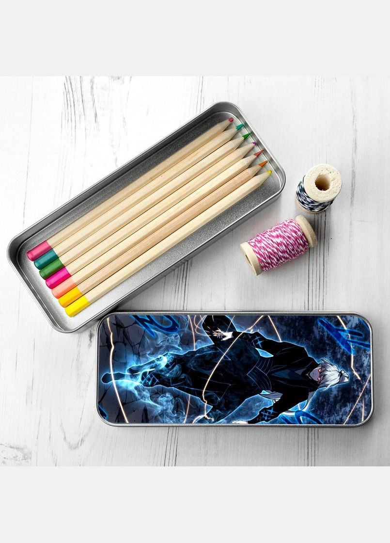 Органайзер для канцелярских принадлежностей металлический, кейс для мелочей Повелитель #007 7*18 см Silver No Brand (309156003)