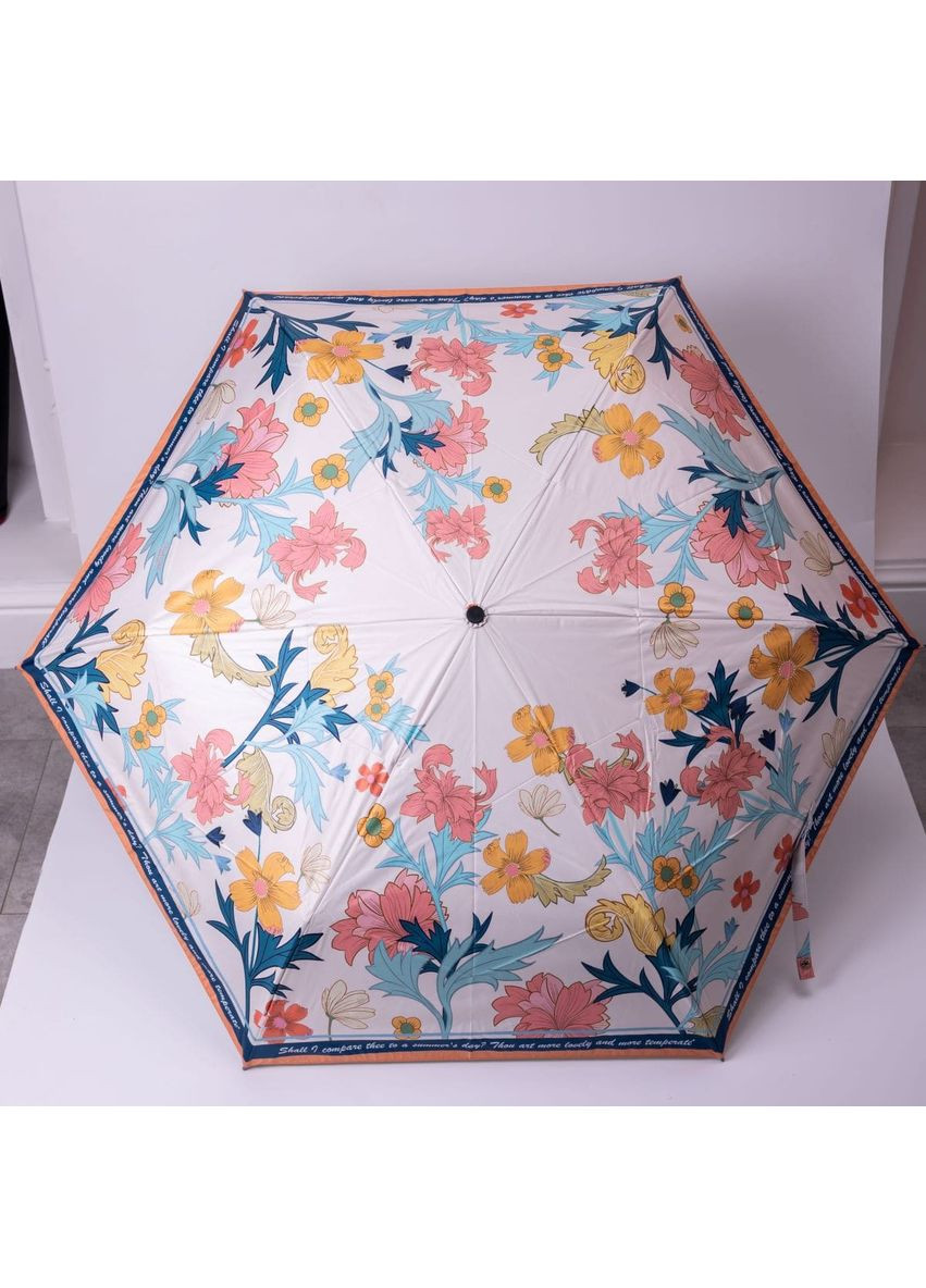 Комбинированный зонтик механический складной 99 см, оранжевый Yiwu (361930980)