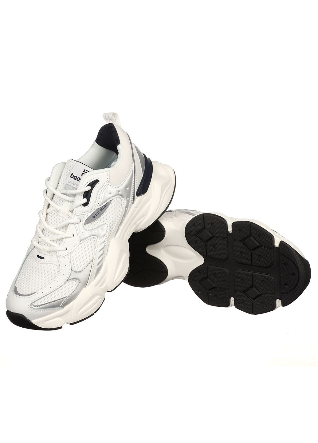 Белые демисезонные женские кроссовки из текстиля l1795-4c Baas