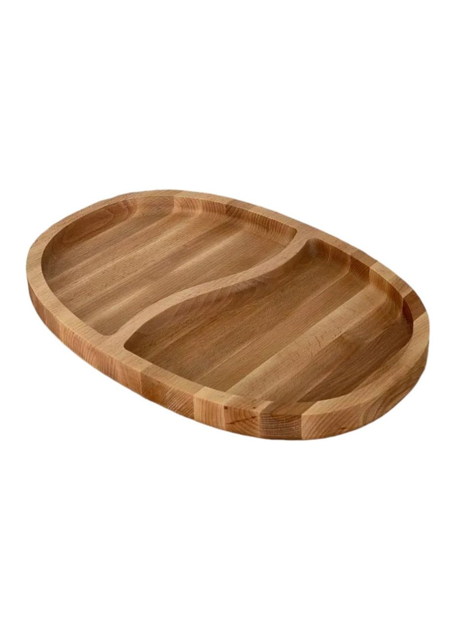 Деревʼяна Менажниця Овальна Бук 42x28 см. No Brand (330774705)