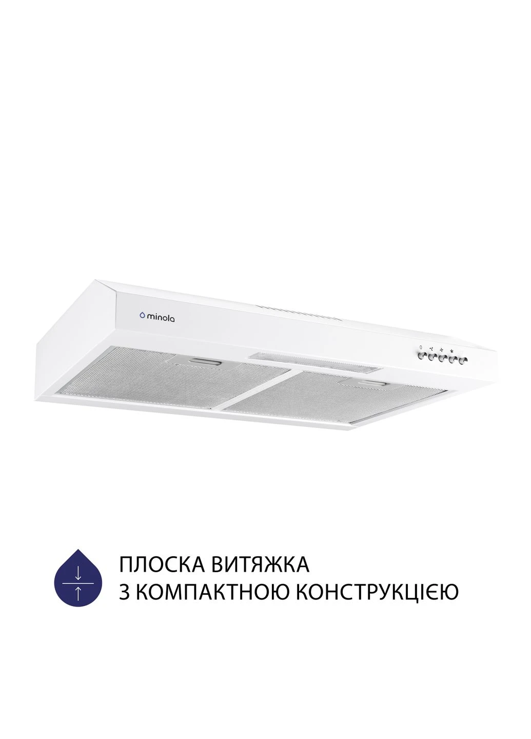Вытяжка плоская HPL 513 WH MINOLA (362209840)