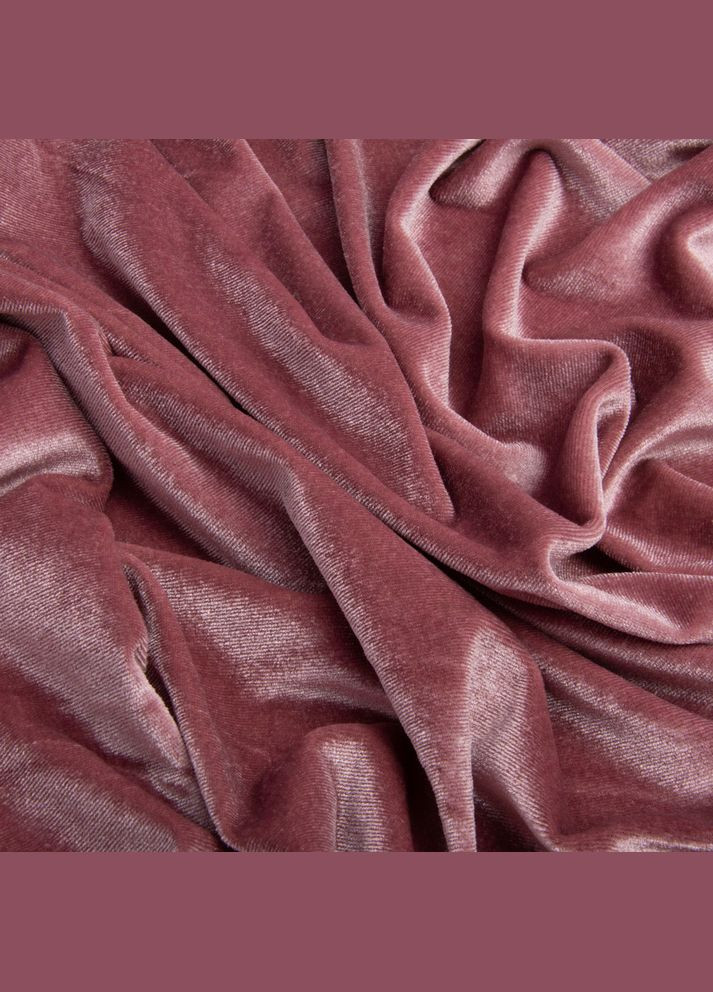 Тканина велюр однотонний, 140 см, 284 г/м2, для одягу, суконь, костюмів, спідниць V-3 пудра IDEIA (315023779)