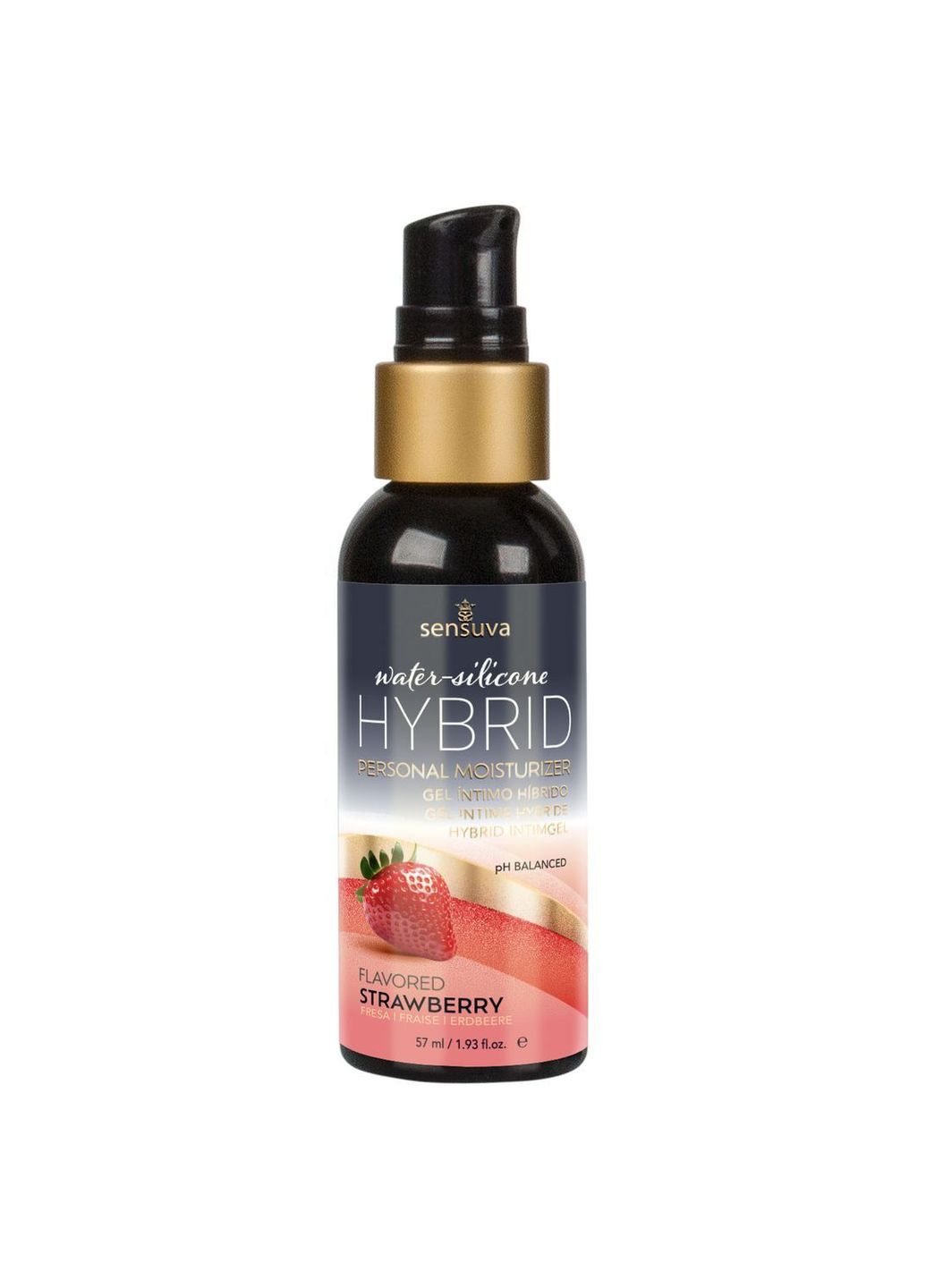 Смазка водно-силиконовая Hybrid Strawberry (57 мл) без сахара, можно для оральных ласк. Sensuva (360967730)
