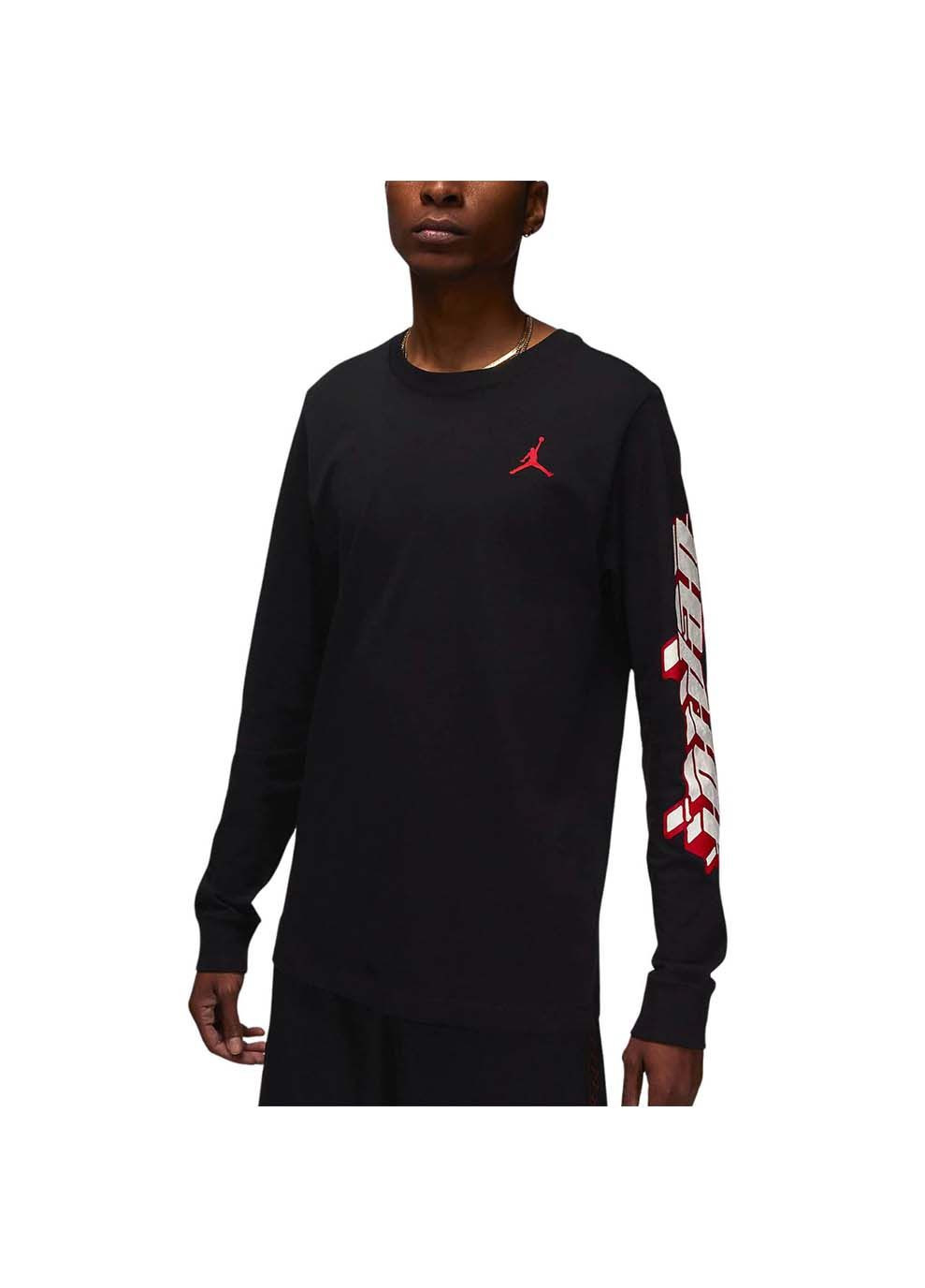 Чоловічий Лонгслів M J BRAND LS GFX CREW Чорний Jordan чорний