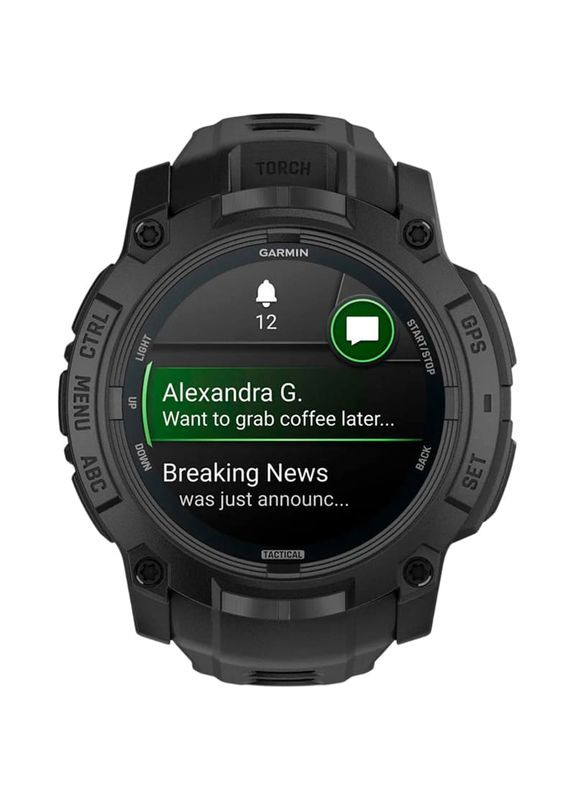 Смарт-часы Instinct 3 50 mm AMOLED Tactical Edition Black with Black Band (010-03020-50) Garmin (338188563)