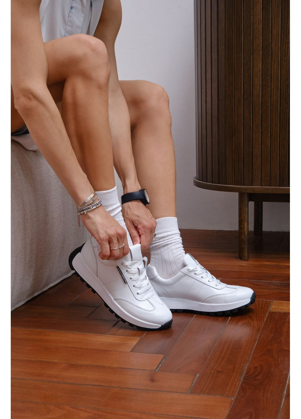 Жіночі кросівки з натуральної білої шкіри, стильні та комфортні для щоденного носіння (відшив 3 дні) Paradize білі демісезони (352691245)