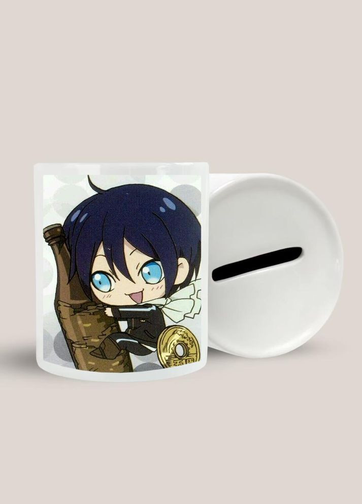 Скарбничка, копілка для грошей Аніме Бехатній Бог #0004 біла керамічна No Brand (315046610)