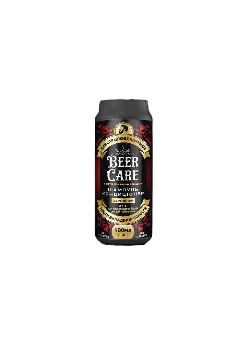 Шампунь-бальзам 400мл 2в1 с АРГИНИНОМ против выпад.волос. Beer Care (357220131)