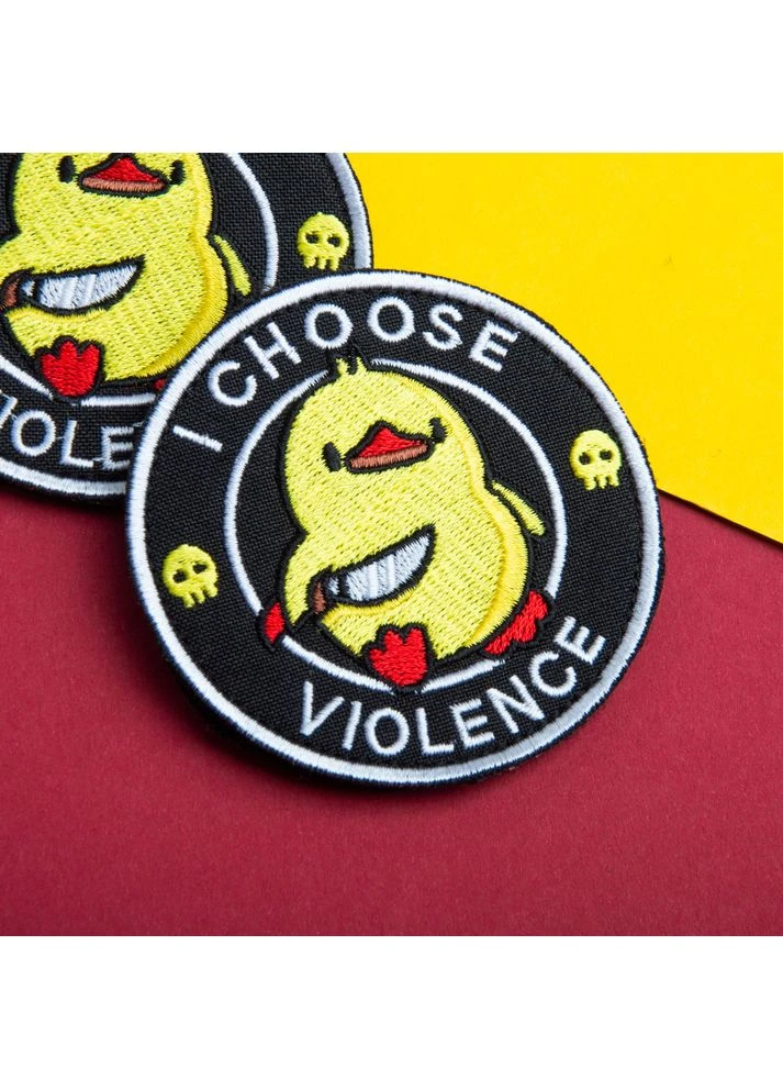 Шеврон I Choose Violence 7,6 см військова вишита аплікація, нашивка з липучкою, вишитий патч нашивка IDEIA (386252711)