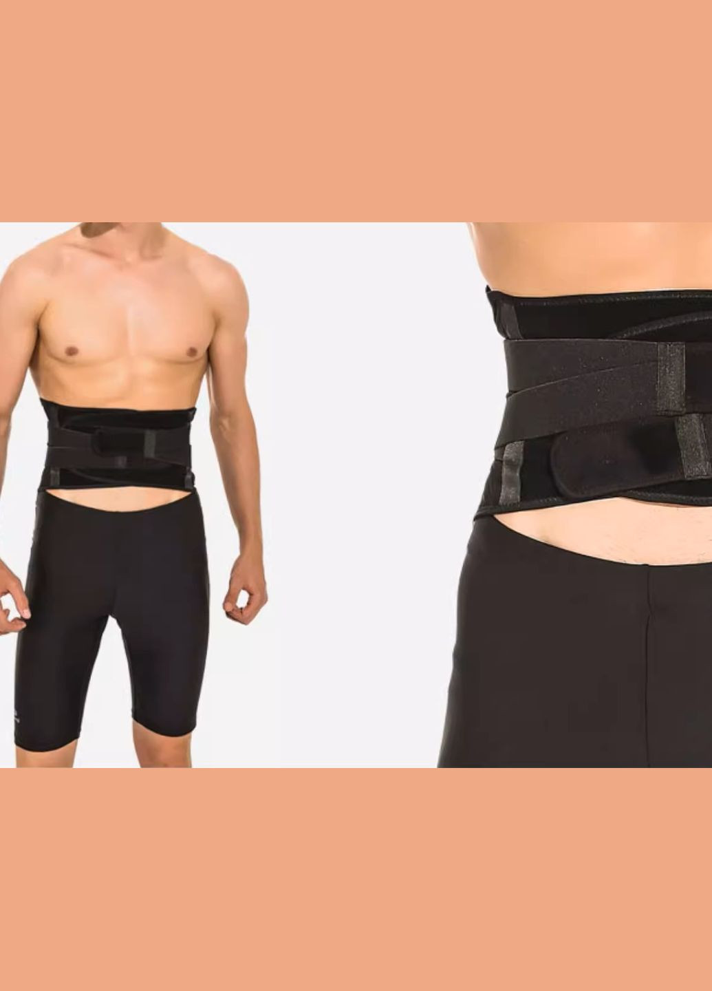 Бандаж для спини чорний (розмір XL) AOLIKES (308845126)