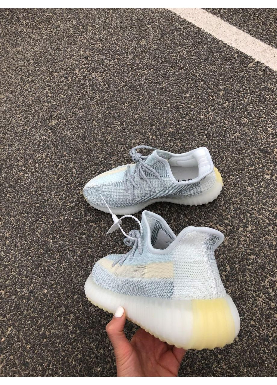 Сірі Осінні кросівки чоловічі adidas yeezy boost 350 v2 cloud white reflective 2.0 адідас ізі буст No Brand