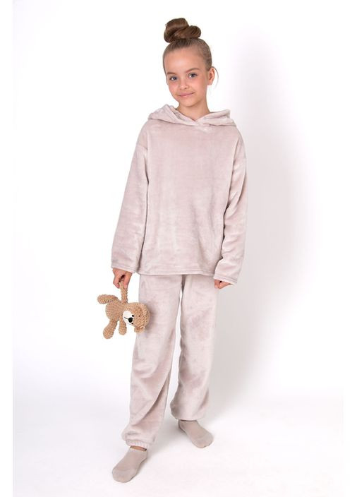 Бежевая зимняя пижама для девочки Mevis
