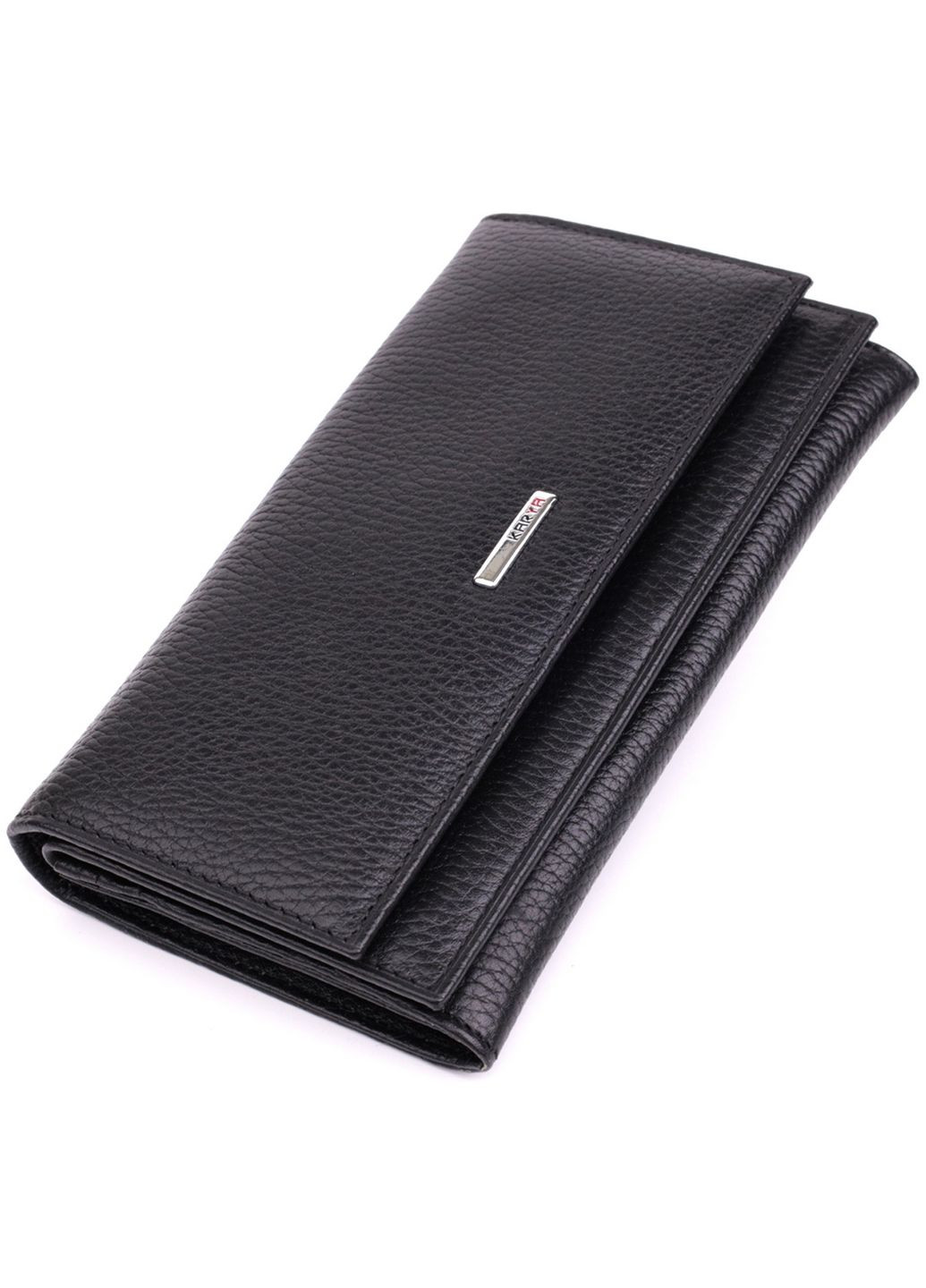 Місткий жіночий гаманець із натуральної шкіри 17,5х9х3,5 см Karya (315871070)