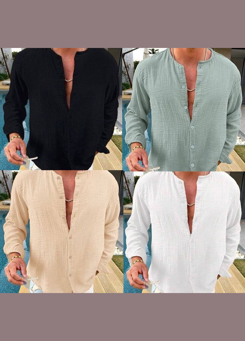 Бежевая рубашка No Brand