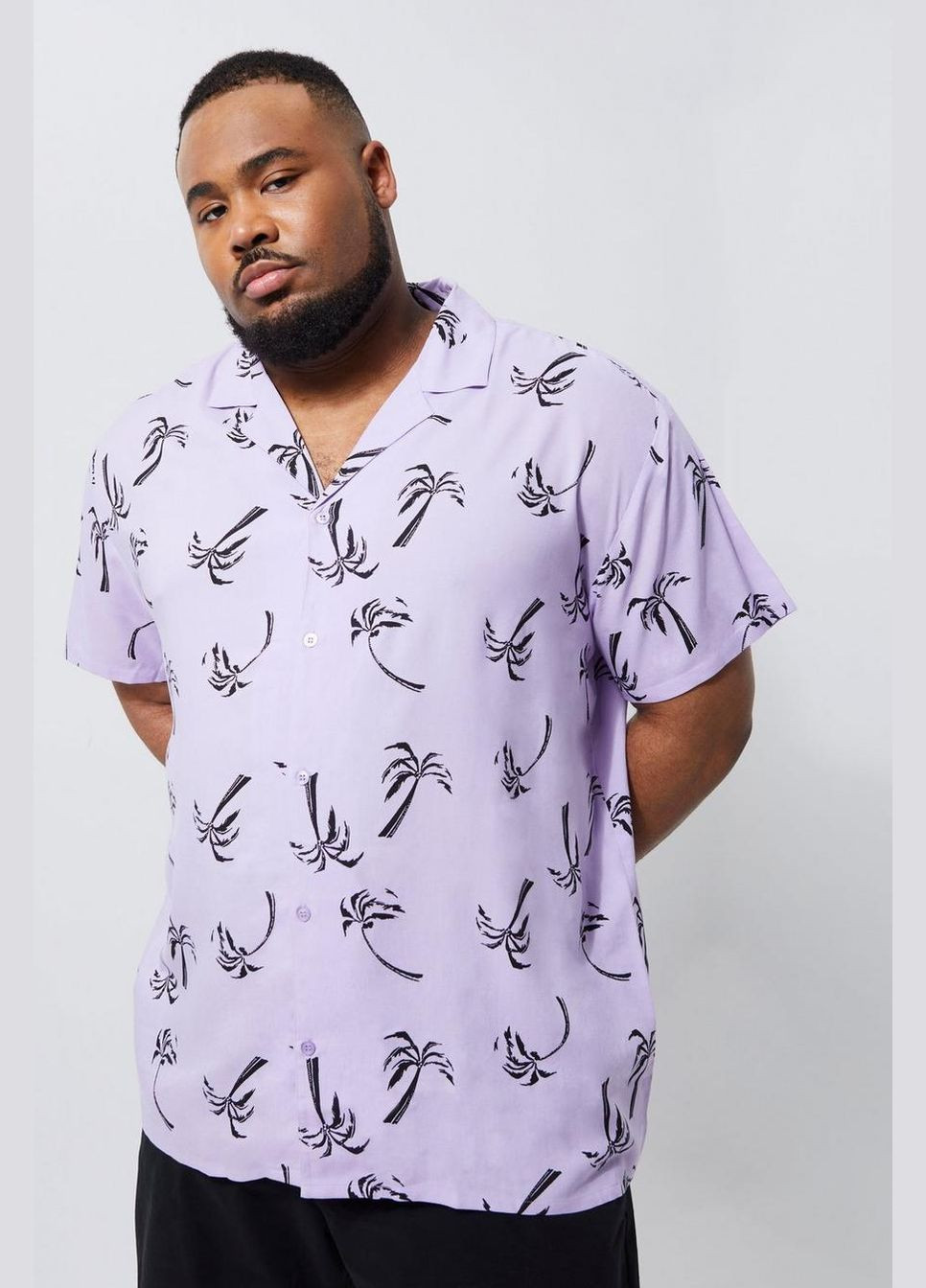 Лиловая рубашка Boohoo