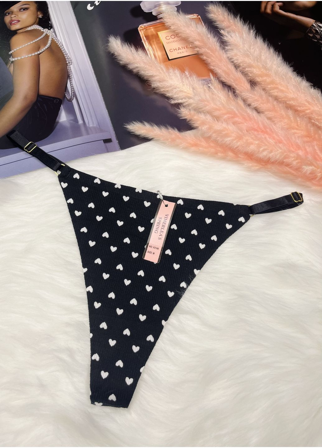 Трусики стрінги бавовняні безшовні в рубчик з регуляторами об'єму на стегнах Vimerlea's spring (350935619)