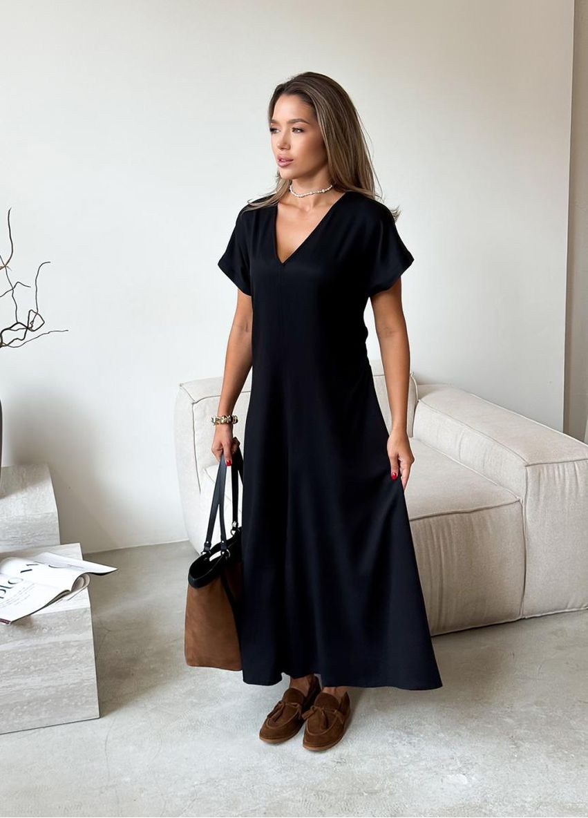 Черное кэжуал платье женское селеста Art Knit однотонное