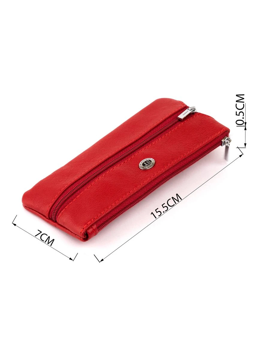 Ключниця-гаманець з кишенею жіноча 19347 Червона st leather (394615931)