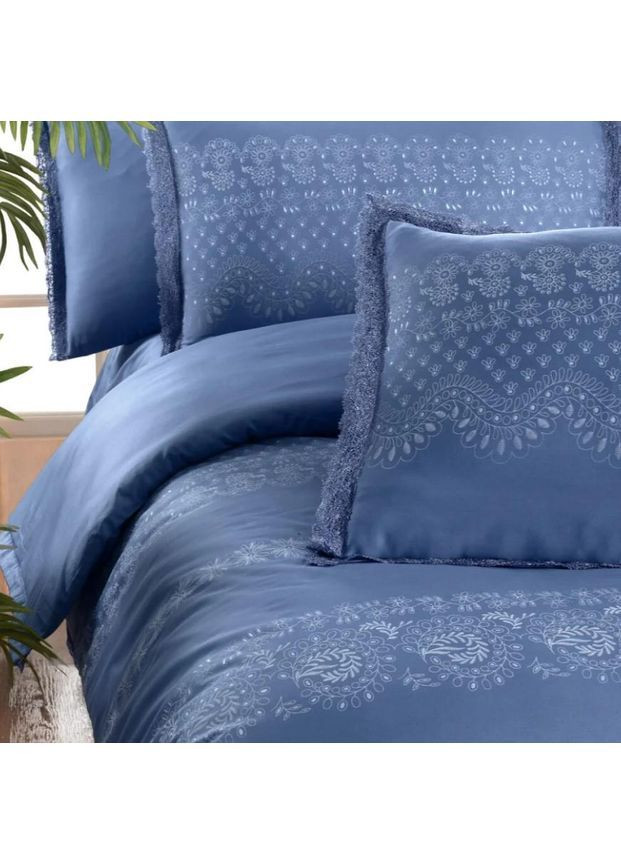 Постельное белье Perry mavi 300ТС делюкс сатин евро Sarev (368828252)