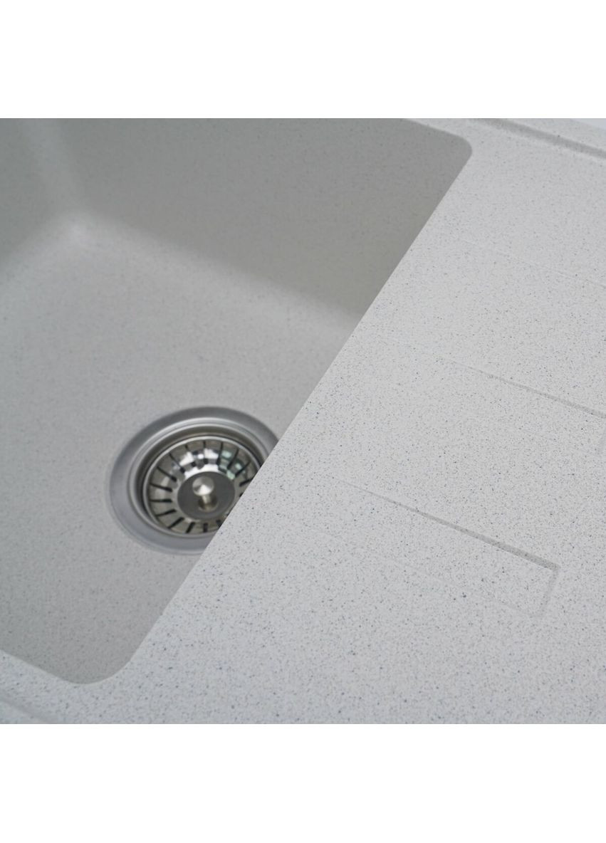 Гранітна мийка для кухні LIANA 6243 матова Біла в крапку Valeso (336937493)