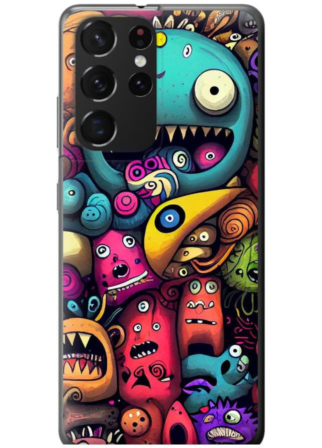 2D пластиковий чохол 'Смішні монстри' для Samsung Galaxy S21 Ultra (5G) Endorphone Samsung Galaxy S21 Ultra (5G) (302392929)