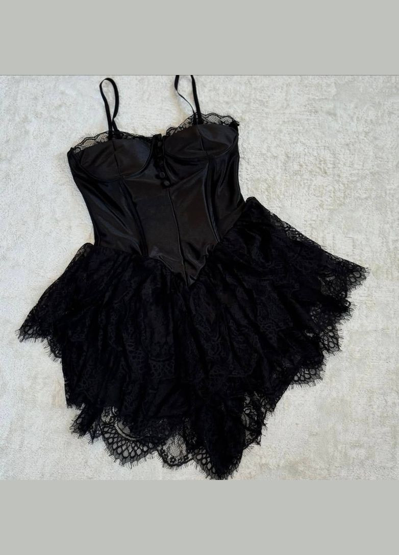 Комбинезон-платье с кружевом Avanti комбинезон-шорты однотонный чёрный праздничный кружево, атлас