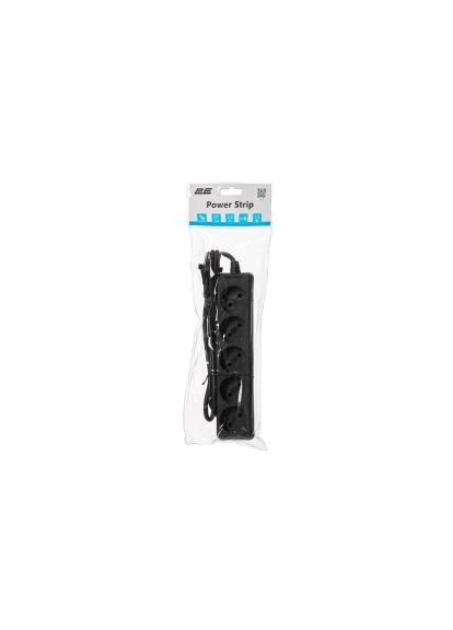 Мережевий подовжувач (-U0510M1.5BK) 2E 5XCEE7/17, 1.5м, black (389569089)