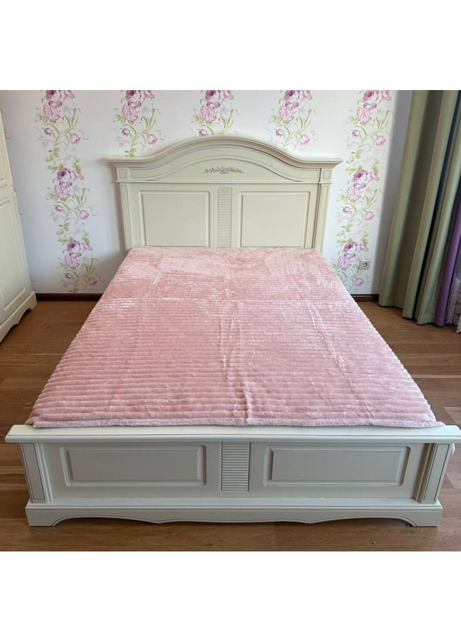 Плед-покрывало флисовый полуторный 150х210 розовый Шарпей SHRP9 Koloco (360407053)