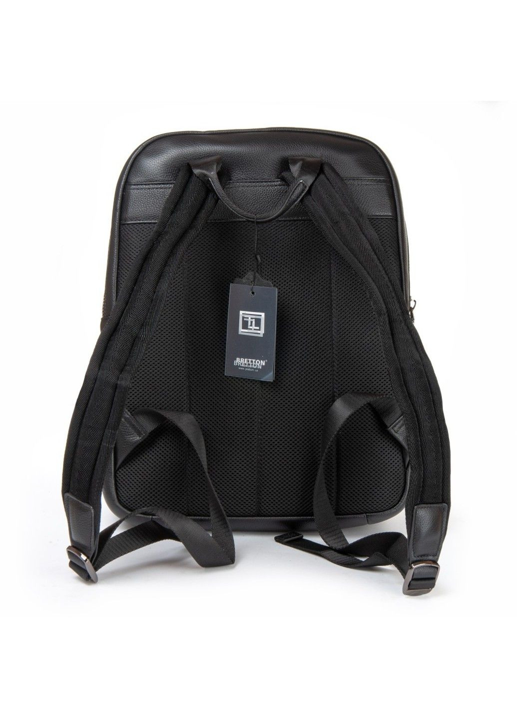 Мужской рюкзак кожаный 1650-16 black Bretton (313031775)