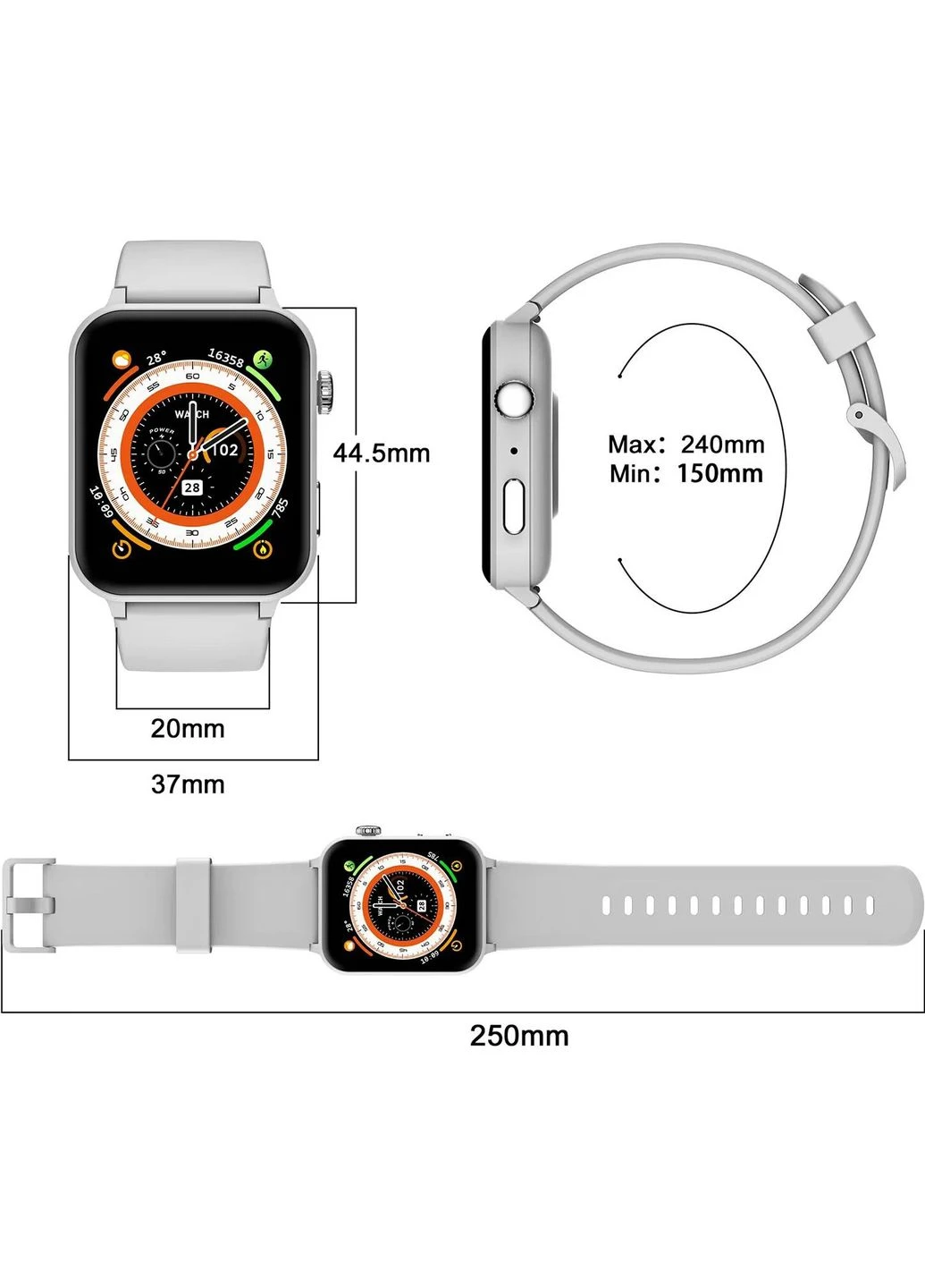 Смарт-часы R30 Pro Gray (6931548317432) [117685] Blackview (400899340)