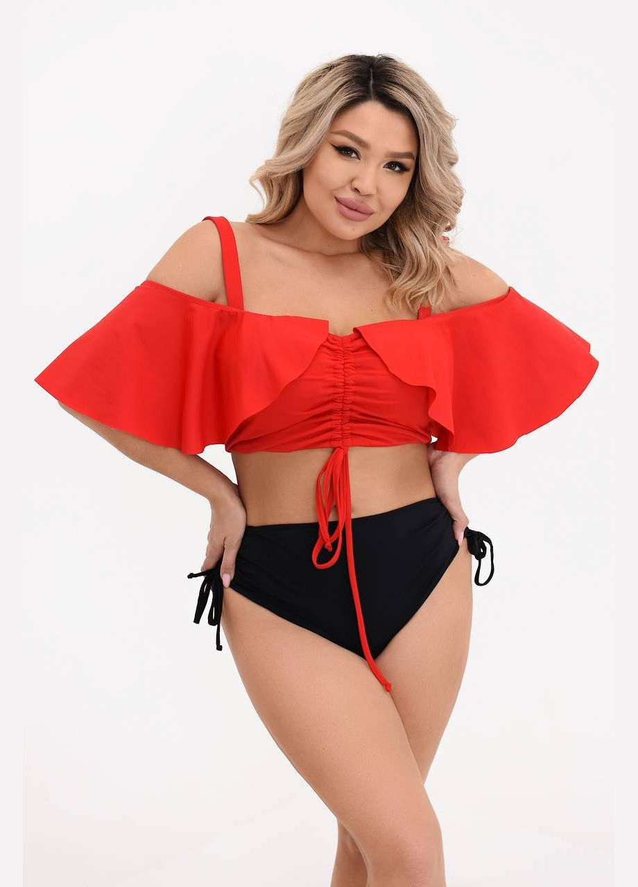 Красный демисезонный купальник раздельный Україна Your style