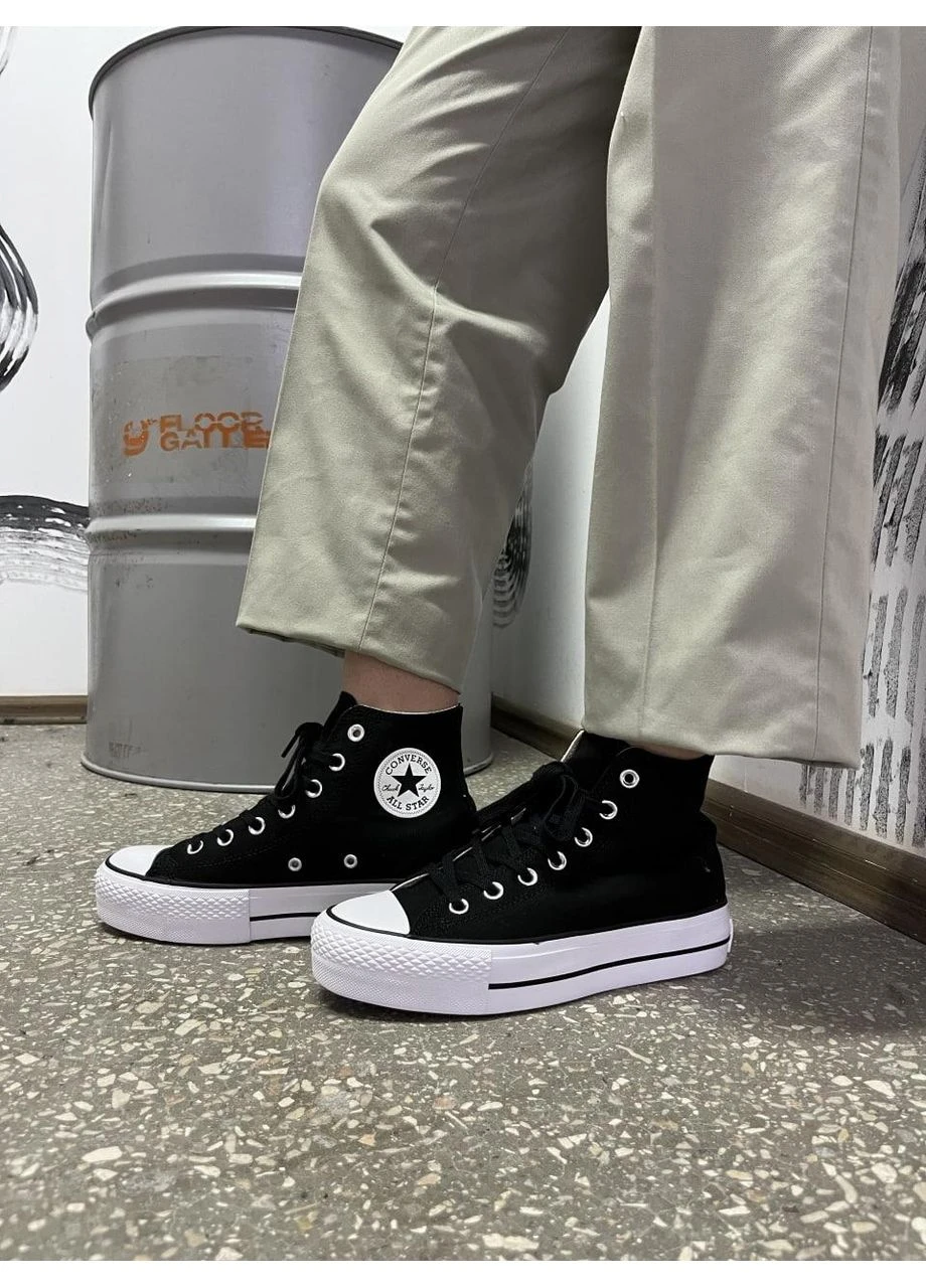 КРОССОВКИ ЖЕНСКИЕ CONVERSE LIFT HIGHT BLACK КОНВЕРС ЧЕРНЫЕ No Brand чёрные демисезоны (391949401)